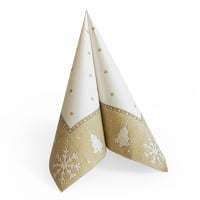 Papstar 50 Servietten &quot;ROYAL Collection&quot; 1/4-Falz 40 cm x 40 cm gold &quot;X-Mas&quot;