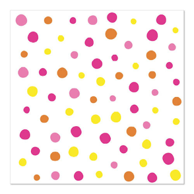 30 Servietten, 3-lagig 1/4-Falz 33 cm x 33 cm pink &quot;Colourful Dots&quot;