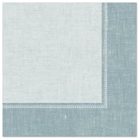 Papstar 50 Servietten &quot;ROYAL Collection&quot; 1/4-Falz 40 cm x 40 cm arktikblau &quot;Linum&quot;