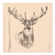 20 Servietten, 3-lagig 1/4-Falz 33 cm x 33 cm natur &quot;Deer&quot; aus recyceltem Papier