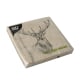 20 Servietten, 3-lagig 1/4-Falz 33 cm x 33 cm natur &quot;Deer&quot; aus recyceltem Papier