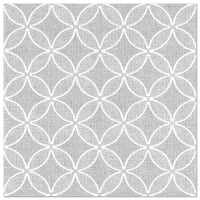 50 Servietten &quot;ROYAL Collection&quot; 1/4-Falz 40 cm x 40 cm grau &quot;Circle Flowers&quot;