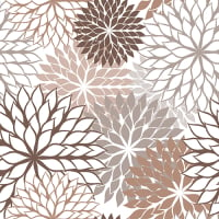 Papstar 20 Servietten, 3-lagig 1/4-Falz 40 cm x 40 cm taupe &quot;Floralies&quot;