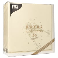 Papstar 50 Servietten &quot;ROYAL Collection&quot; 1/4-Falz 40 cm x 40 cm gold &quot;Festivity&quot;