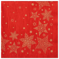 20 Servietten, 3-lagig 1/4-Falz 40 cm x 40 cm rot &quot;Christmas Shine&quot;