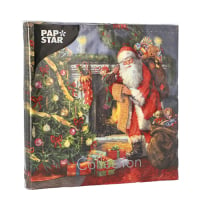 Papstar 20 Servietten, 3-lagig 1/4-Falz 33 cm x 33 cm &quot;Christmas Eve&quot;