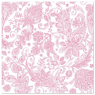 50 Servietten &quot;ROYAL Collection&quot; 1/4-Falz 40 cm x 40 cm fuchsia &quot;Paisley&quot;