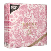 50 Servietten &quot;ROYAL Collection&quot; 1/4-Falz 40 cm x 40 cm fuchsia &quot;Paisley&quot;