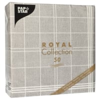 Papstar 50 Servietten &quot;ROYAL Collection&quot; 1/4-Falz 40 cm x 40 cm grau &quot;Kitchen Craft&quot;