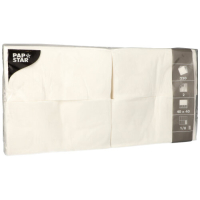 Papstar 250 Servietten, 2-lagig 1/8-Falz 40 cm x 40 cm weiss