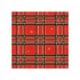 Papstar 20 Servietten, 3-lagig 1/4-Falz 25 cm x 25 cm &quot;Tartan&quot;