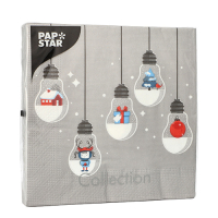 Papstar 20 Servietten, 3-lagig 1/4-Falz 33 cm x 33 cm...