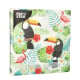 20 Servietten, 3-lagig 1/4-Falz 33 cm x 33 cm &quot;Toucans&quot;