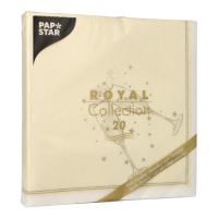 Papstar 20 Servietten &quot;ROYAL Collection&quot; 1/4-Falz 40 cm x 40 cm gold &quot;Festivity&quot;