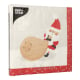 Papstar 20 Servietten, 3-lagig 1/4-Falz 40 cm x 40 cm &quot;Lutins de Noel&quot;