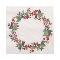 20 Servietten, 3-lagig 1/4-Falz 33 cm x 33 cm &quot;Holly...