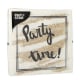 20 Servietten, 3-lagig 1/4-Falz 33 cm x 33 cm &quot;Party Time&quot;