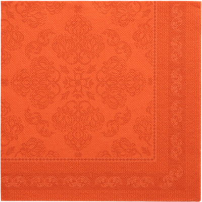 50 Servietten &quot;ROYAL Collection&quot; 1/4-Falz 40 cm x 40 cm nektarine &quot;Arabesque&quot;