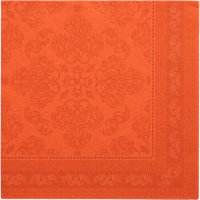 Papstar 50 Servietten &quot;ROYAL Collection&quot; 1/4-Falz 40 cm x 40 cm nektarine &quot;Arabesque&quot;