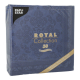 Papstar 50 Servietten &quot;ROYAL Collection&quot; 1/4-Falz 40 cm x 40 cm dunkelblau &quot;Arabesque&quot;