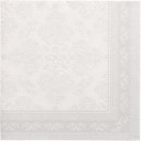 Papstar 50 Servietten &quot;ROYAL Collection&quot; 1/4-Falz 40 cm x 40 cm weiss &quot;Arabesque&quot;