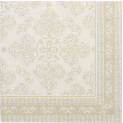 50 Servietten &quot;ROYAL Collection&quot; 1/4-Falz 40 cm x 40 cm champagner &quot;Arabesque&quot;