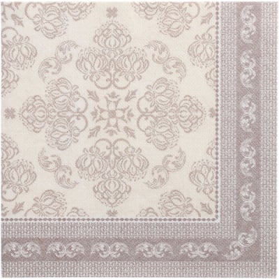 Papstar 50 Servietten &quot;ROYAL Collection&quot; 1/4-Falz 40 cm x 40 cm mocca &quot;Arabesque&quot;