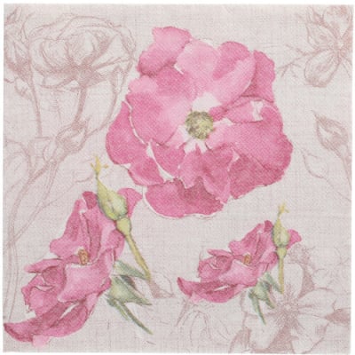 50 Servietten &quot;ROYAL Collection&quot; 1/4-Falz 40 cm x 40 cm lila &quot;Blossom&quot;