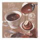 Papstar 20 Servietten, 3-lagig 1/4-Falz 33 cm x 33 cm &quot;Les Chocolatier&quot;