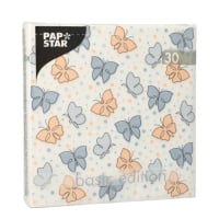 Papstar 30 Servietten, 3-lagig 1/4-Falz 33 cm x 33 cm...