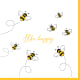 Papstar 30 Servietten, 3-lagig 1/4-Falz 33 cm x 33 cm &quot;Bee Happy&quot;