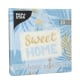 30 Servietten, 3-lagig 1/4-Falz 33 cm x 33 cm blau &quot;Sweet Home&quot;