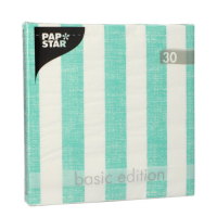 Papstar 30 Servietten, 3-lagig 1/4-Falz 33 cm x 33 cm...