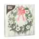 20 Servietten, 3-lagig 1/4-Falz 33 cm x 33 cm &quot;Christmas Wreath&quot;