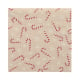 20 Servietten, 3-lagig 1/4-Falz 33 cm x 33 cm natur &quot;Candy Canes&quot; aus recyceltem Papier