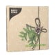 Papstar 20 Servietten, 3-lagig 1/4-Falz 33 cm x 33 cm natur &quot;Simply Natural&quot; aus recyceltem Papier