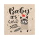 Papstar 20 Servietten, 3-lagig 1/4-Falz 33 cm x 33 cm natur &quot;It&Acirc;&acute;s cold outside&quot; aus recyceltem Papier