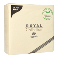 50 Servietten &quot;ROYAL Collection&quot; 1/4-Falz 40 cm x 40 cm champagner in Papierverpackung