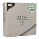 50 Servietten &quot;ROYAL Collection&quot; 1/4-Falz 40 cm x 40 cm grau in Papierverpackung