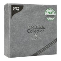 50 Servietten &quot;ROYAL Collection&quot; 1/4-Falz 40 cm x 40 cm schwarz in Papierverpackung