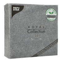 Papstar 50 Servietten &quot;ROYAL Collection&quot; 1/4-Falz 40 cm x 40 cm schwarz in Papierverpackung