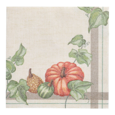 50 Servietten &quot;ROYAL Collection&quot; 1/4-Falz 40 cm x 40 cm &quot;Pumpkin&quot;