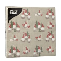 Papstar 20 Servietten, 3-lagig 1/4-Falz 33 cm x 33 cm...