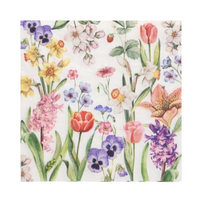 Papstar 20 Servietten, 3-lagig 1/4-Falz 33 cm x 33 cm &quot;Flower Meadow&quot;