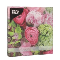 20 Servietten, 3-lagig 1/4-Falz 33 cm x 33 cm &quot;Pink...