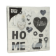 Papstar 20 Servietten, 3-lagig 1/4-Falz 33 cm x 33 cm &quot;Home&quot;