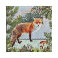 20 Servietten, 3-lagig 1/4-Falz 33 cm x 33 cm &quot;Fox...