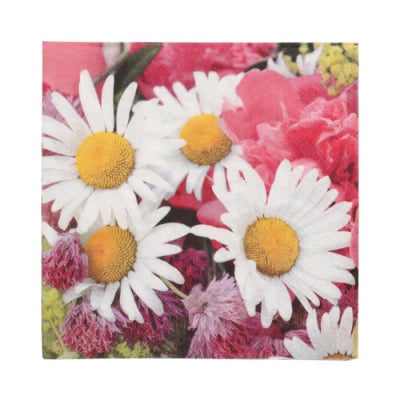 20 Servietten, 3-lagig 1/4-Falz 33 cm x 33 cm &quot;Marguerite&quot;