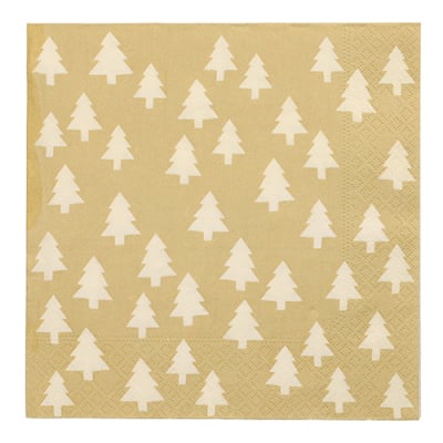 Papstar 20 Servietten, 3-lagig 1/4-Falz 40 cm x 40 cm &quot;Mini Sapins&quot;