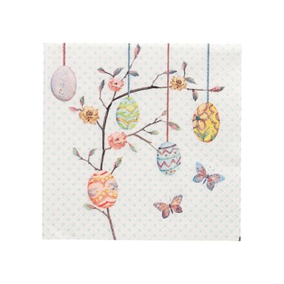 20 Servietten, 3-lagig 1/4-Falz 25 cm x 25 cm &quot;Easter Branch&quot;